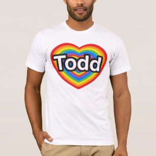 T-shirts Eu amo Todd. Eu te amo Todd. Coração