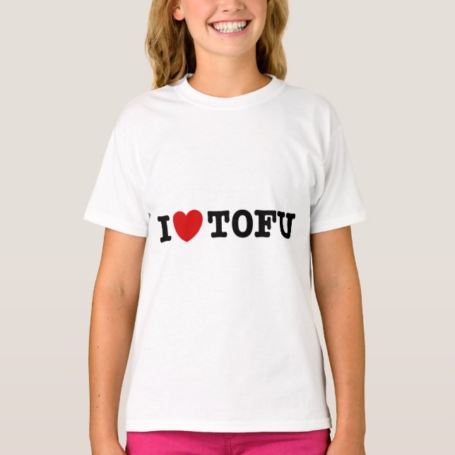 T-shirts Eu Amo Tofu (Frente)