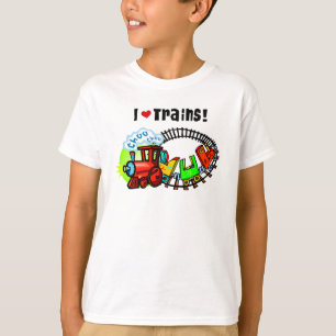 T-shirts Eu amo trens