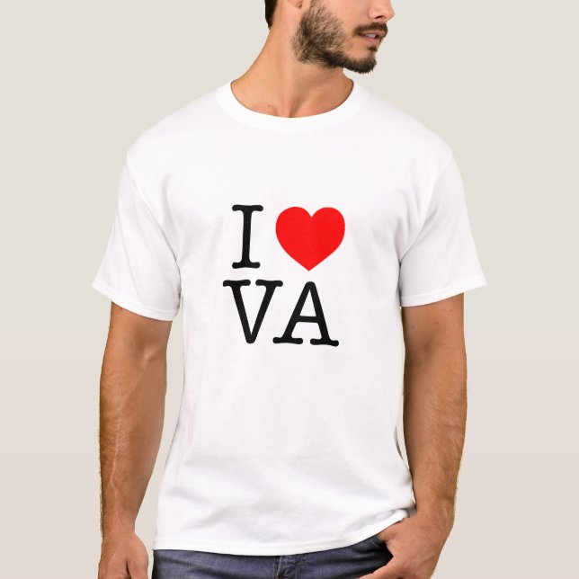 T-shirts Eu amo VA Virgínia (Frente)