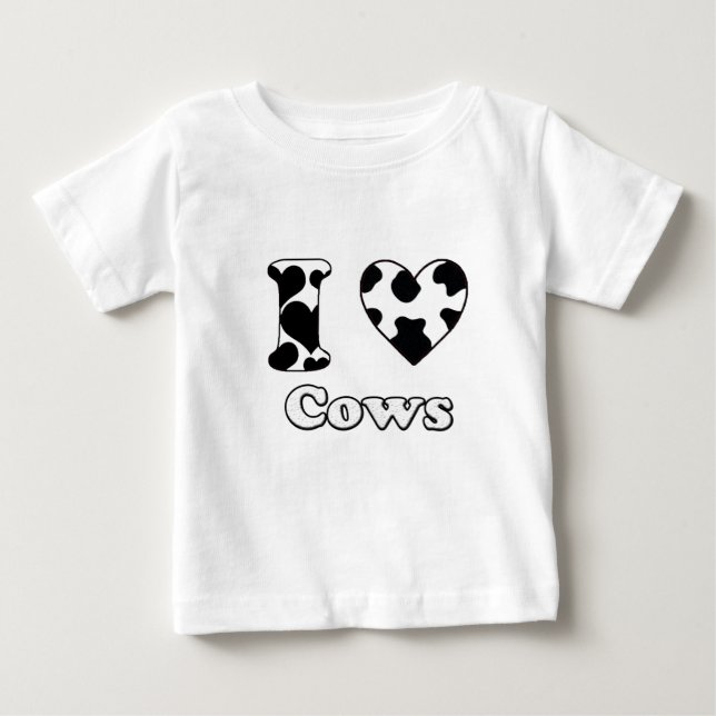 T-shirts Eu amo vacas (Frente)