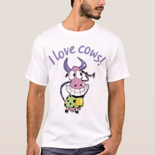T-shirts Eu amo vacas! (Frente)
