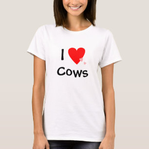 T-shirts Eu amo vacas (do coração)