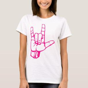 T-shirts Eu Amo Você De Linguagem De Sinais