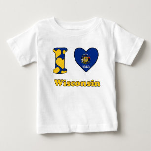 T-shirts Eu amo Wisconsin