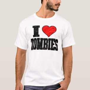 T-shirts Eu amo zombis