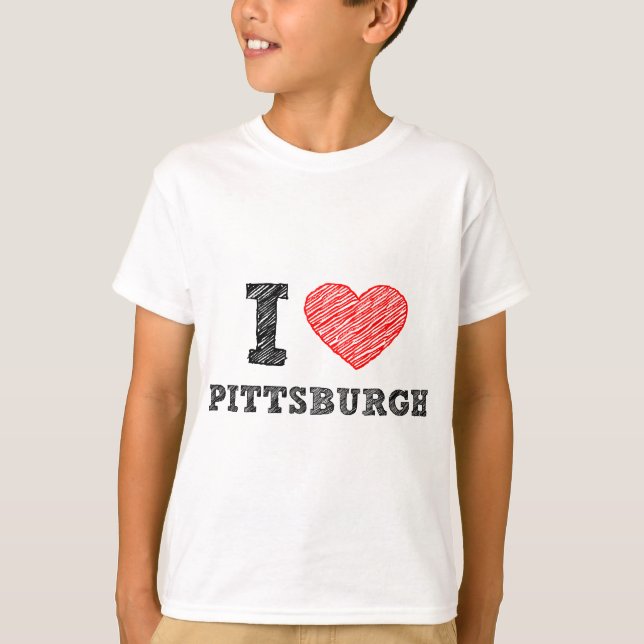 T-shirts Eu-Amor-Pittsburgh (Frente)