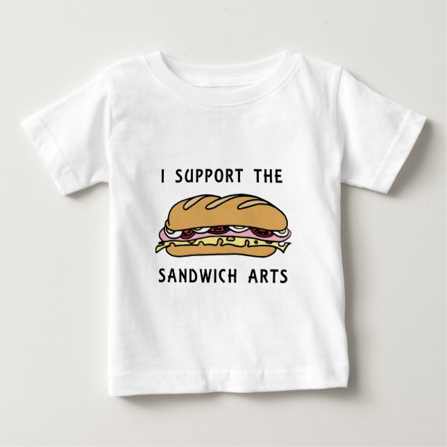 T-shirts Eu Apoio As Artes De Sanduíche (Frente)