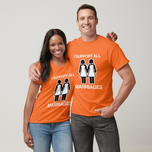 T-SHIRTS EU APOIO TODOS OS CASAMENTOS IGUALMENTE (Unissex)