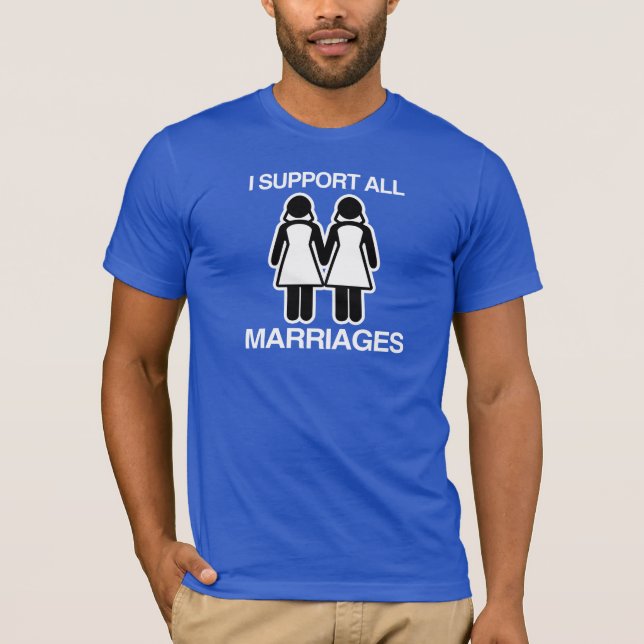 T-SHIRTS EU APOIO TODOS OS CASAMENTOS IGUALMENTE (Frente)