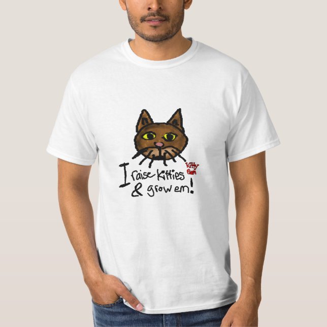 T-shirts Eu aumento gatinhos e cresço o Em (Frente)