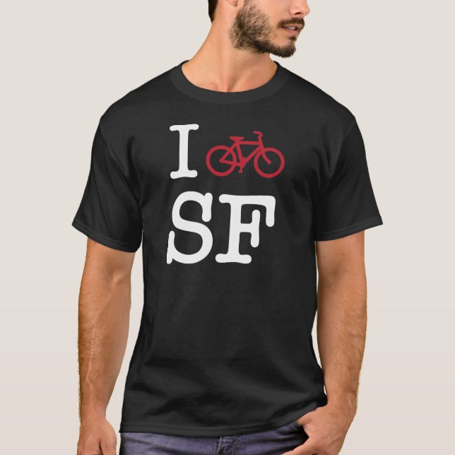 T-shirts Eu bike SF (biking do costume SF) (Frente)