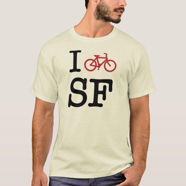 T-shirts Eu bike SF (biking do costume SF) (Frente)