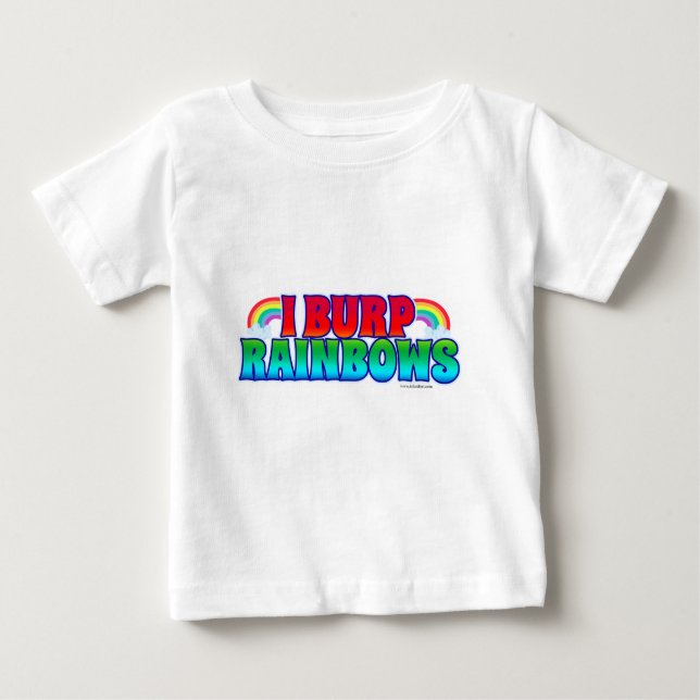 T-shirts Eu Burpo Rainbows Criança Engraçado Citação de Art (Frente)