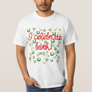 T-shirts Eu comemoro o Natal e o Hanukkah