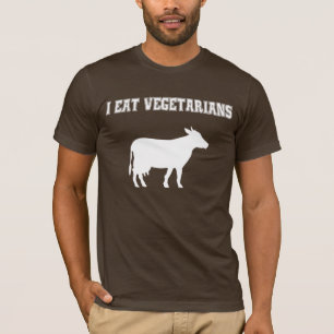 T-shirts Eu como vegetarianos