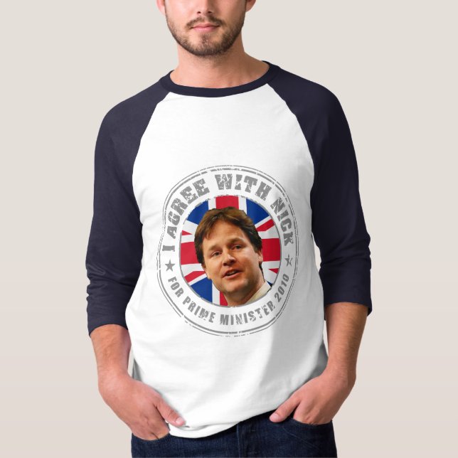 T-shirts Eu concordo com o Tshirt de Nick (Frente)