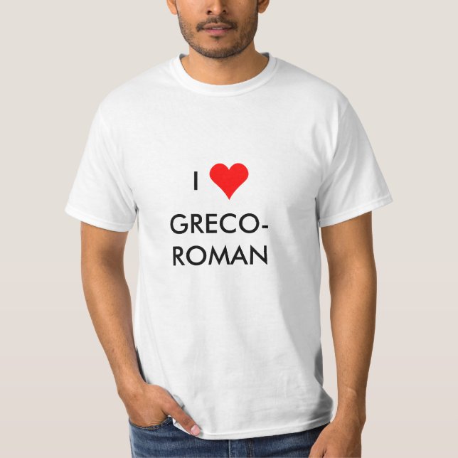 T-shirts eu coração greco-roman (Frente)