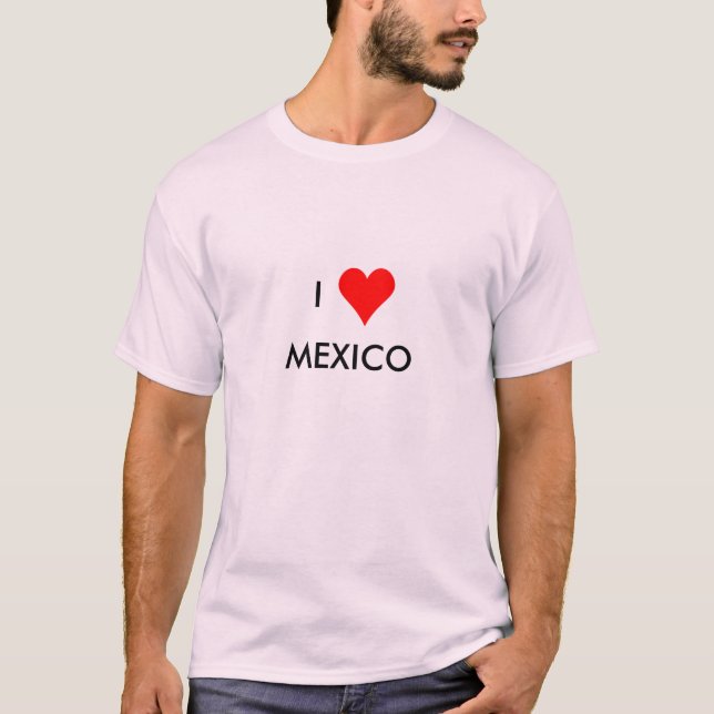 T-shirts eu coração méxico (Frente)