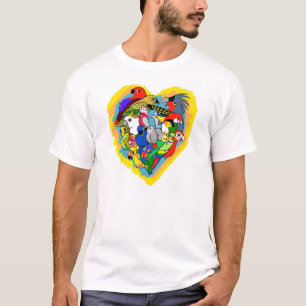 T-shirts Eu coração repito mecanicamente desenhos animado