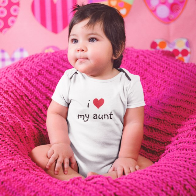 T-shirts Eu Corto Minha Tia (I Love My Aunt Baby Bodysuit)