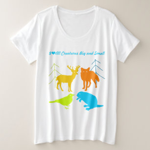 T-shirts Eu Corto Todas As Criaturas Grandes e Pequenas