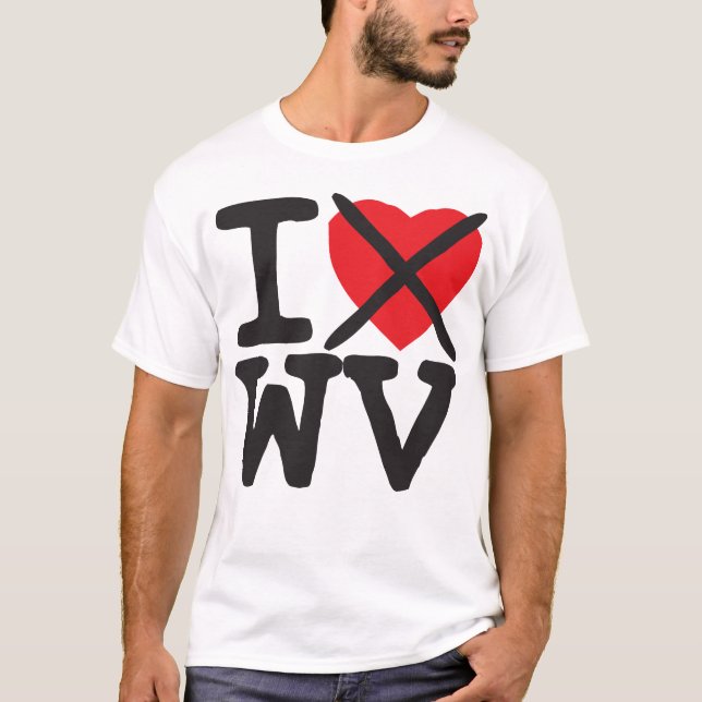 T-shirts Eu deio WV - West Virginia (Frente)