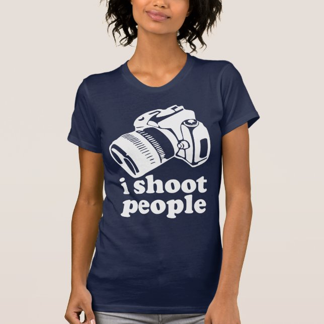 T-shirts Eu disparo em pessoas! (Frente)