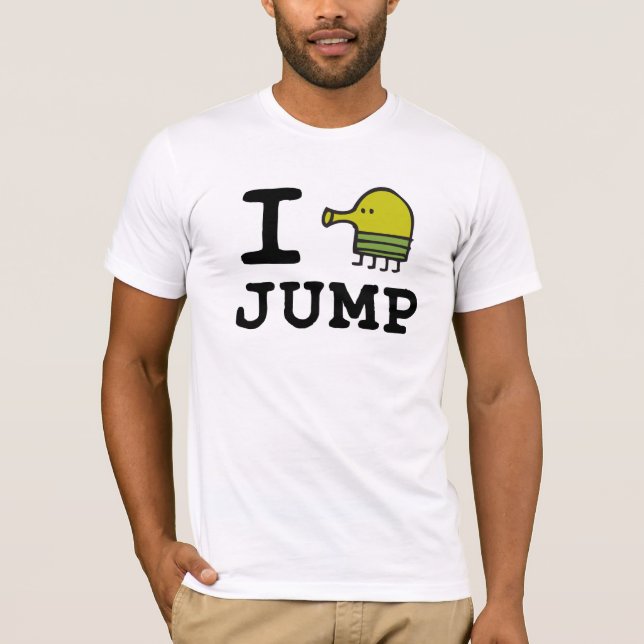 T-shirts Eu Doodle o salto (Frente)