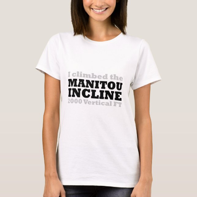 T-shirts Eu escalei o declive de Manitou (Frente)