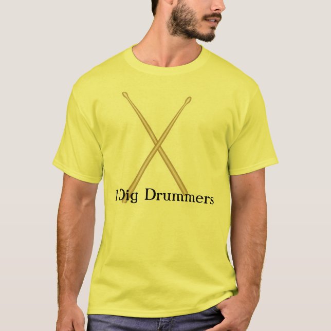 T-shirts Eu escavo bateristas (Frente)