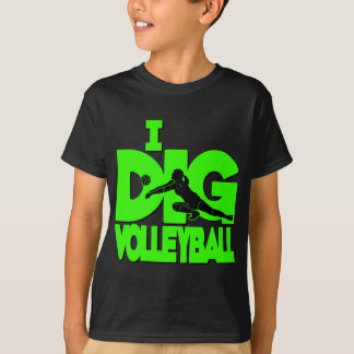 T-shirts Eu escavo VB, verde do néon