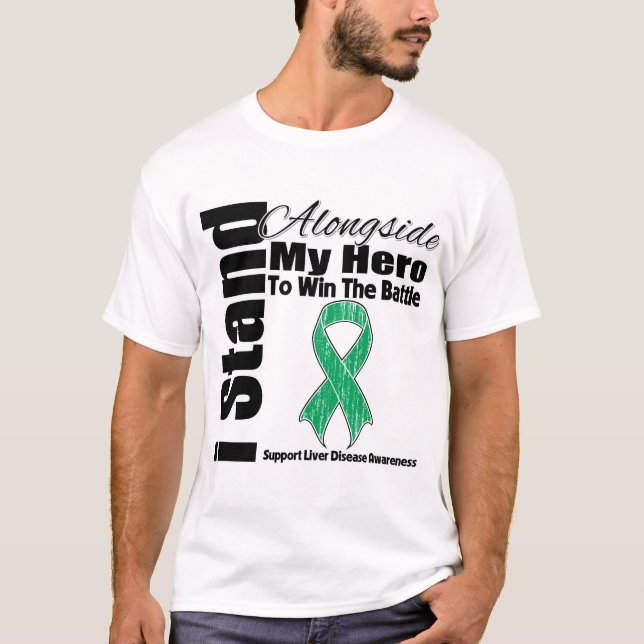 T-shirts Eu estou ao lado de minha infecção hepática do (Frente)