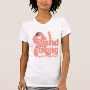 T-shirts Eu estou forte contra o cancer uterina