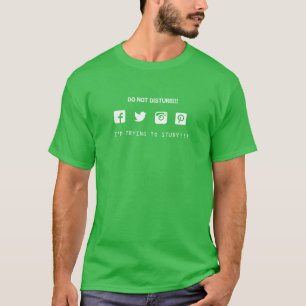 T-shirts Eu estou tentando estudar