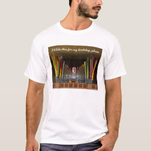 T-shirts Eu gostaria disto para o meu aniversário, por fav