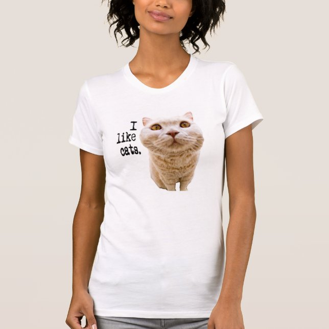 T-shirts Eu gosto de gatos (Frente)