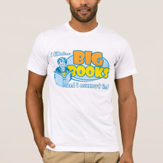 T-shirts Eu gosto de livros grandes