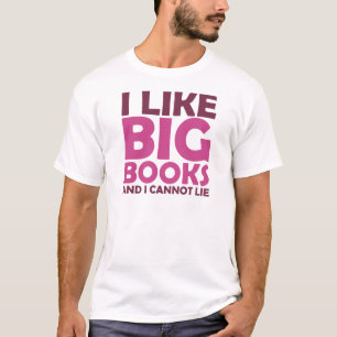 T-shirts Eu gosto de livros grandes e eu não posso