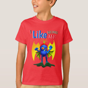 T-shirts Eu gosto de ser eu! Monstro de Caracteres Animados