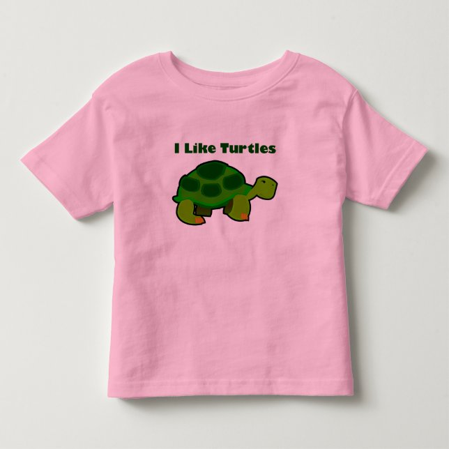 T-shirts Eu Gosto De Tartarugas - Toddler Fine Jersey T Shi (Frente)