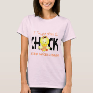 T-shirts Eu lutei como um sobrevivente de câncer uterina d