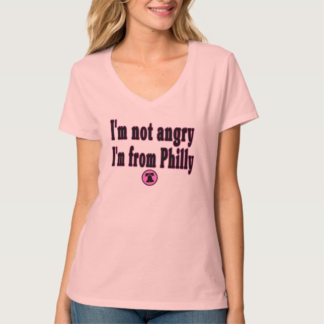 T-shirts Eu não estou irritado mim sou de Philly (Frente)
