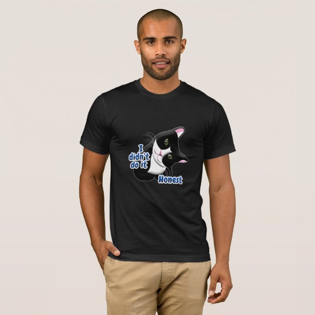 T-shirts Eu não fiz isso, gato (Frente Completa)