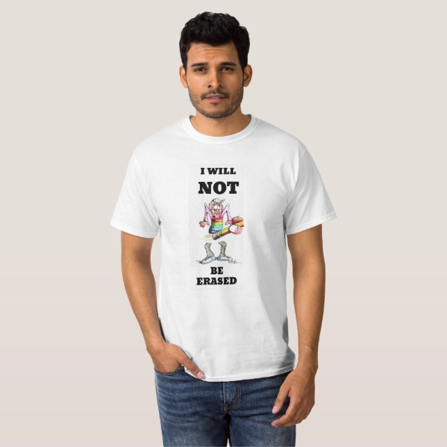 T-shirts eu não serei apagado (Frente Completa)
