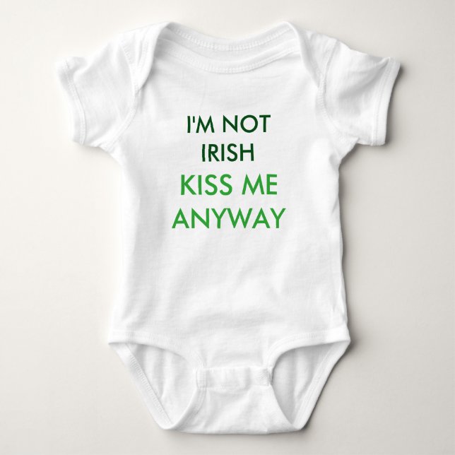 T-shirts Eu não sou irlandês. Beije-me de qualquer maneira! (Frente)