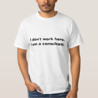 Eu não trabalho aqui. Eu sou um consultante