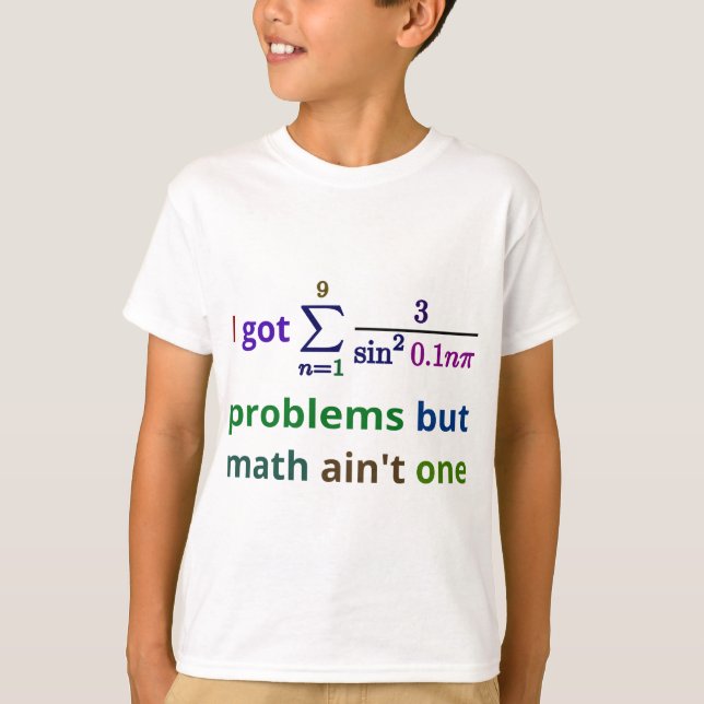 T-shirts Eu obtive 99 problemas mas a matemática não é uma (Frente)