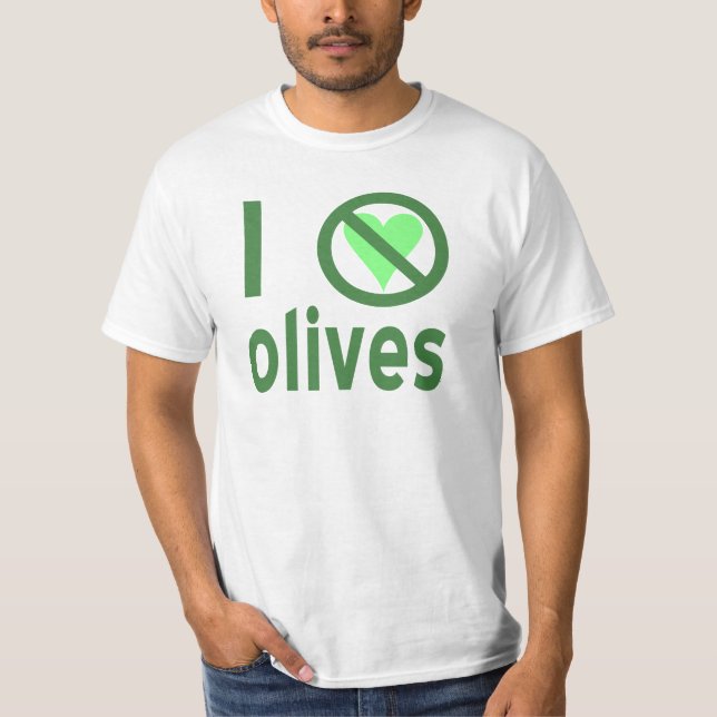 T-shirts Eu Odeio Azeitonas (Verde) (Frente)