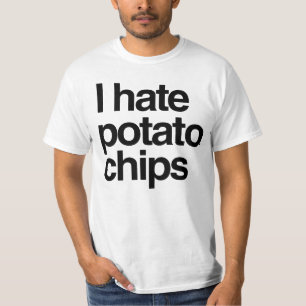 T-shirts Eu odeio batatas fritas